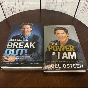 JOEL OSTEEN motivational hardbound books lot of 2. Break Out & The Power of I am